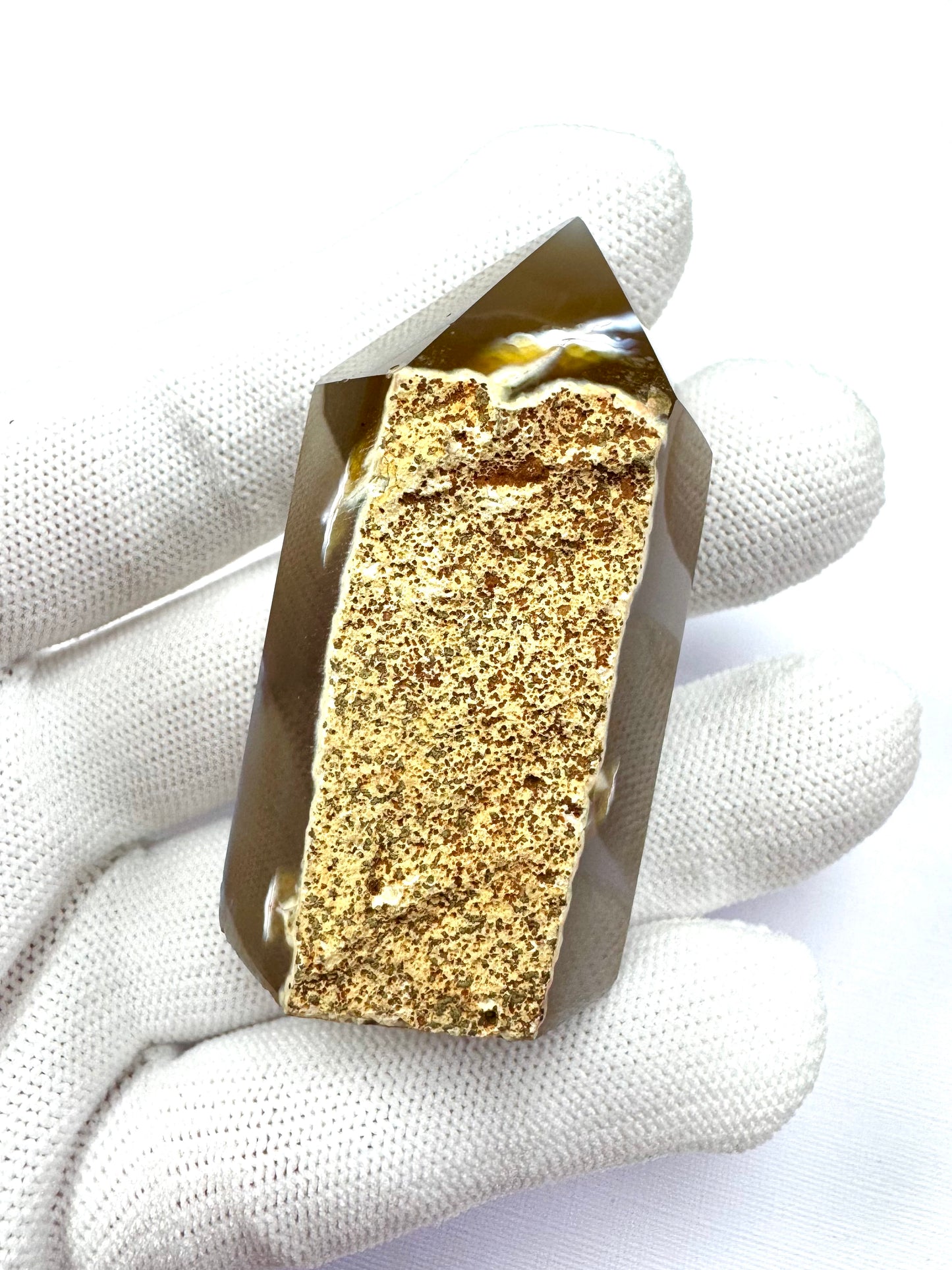 Yellow Crystalize Agate Point
