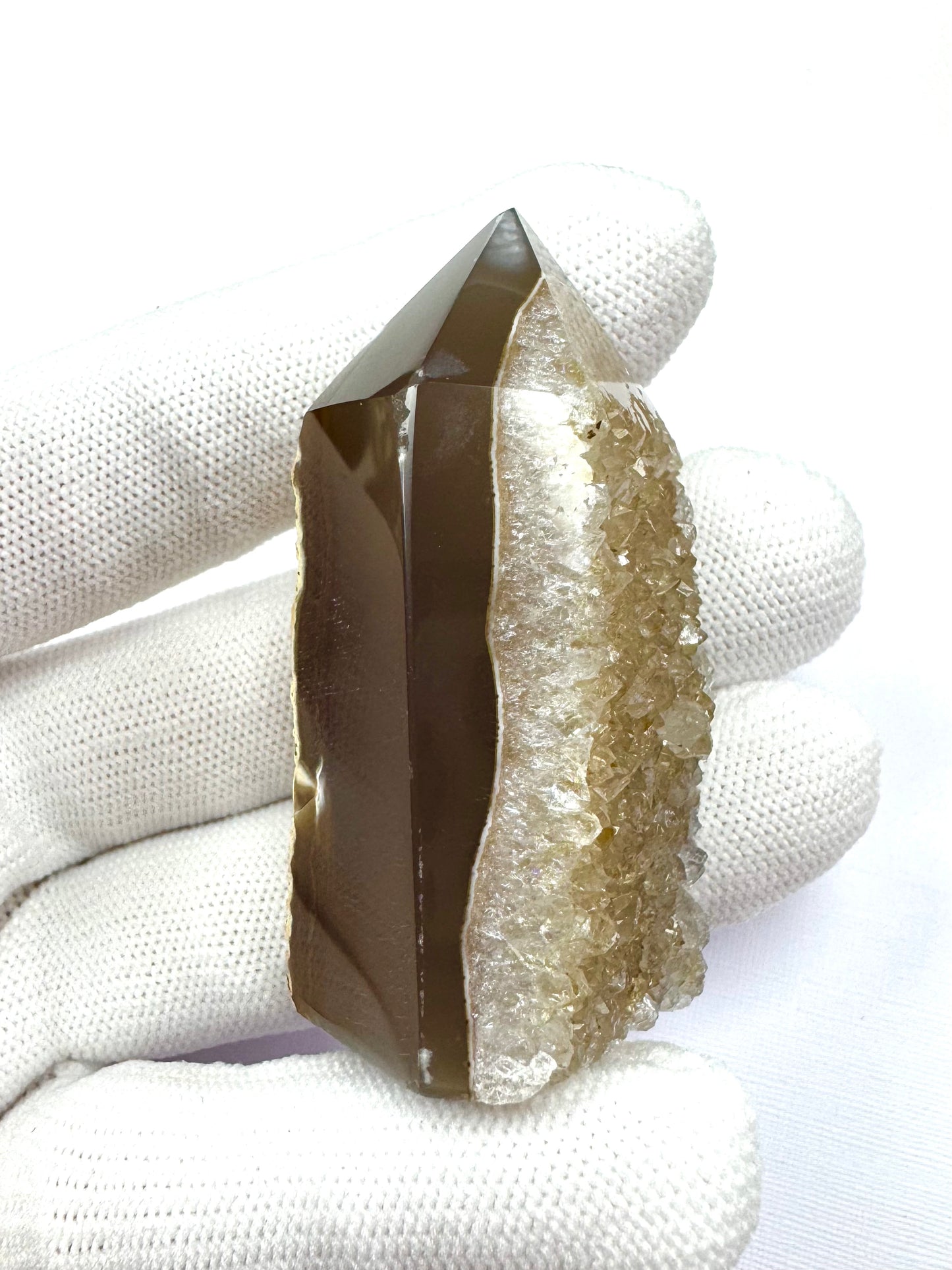 Yellow Crystalize Agate Point
