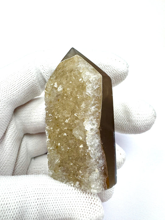 Yellow Crystalize Agate Point