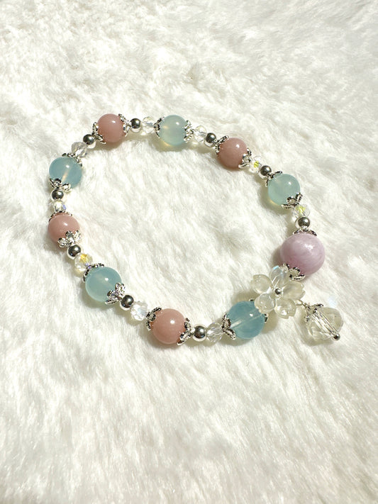 Aquamarine and Kunzite Bracelet