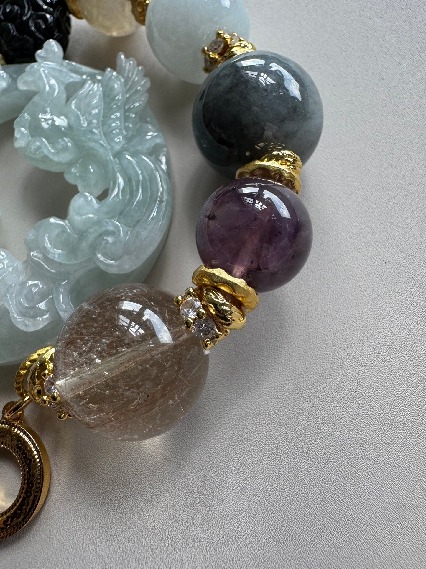 Jadeite Dragon and Phoenix