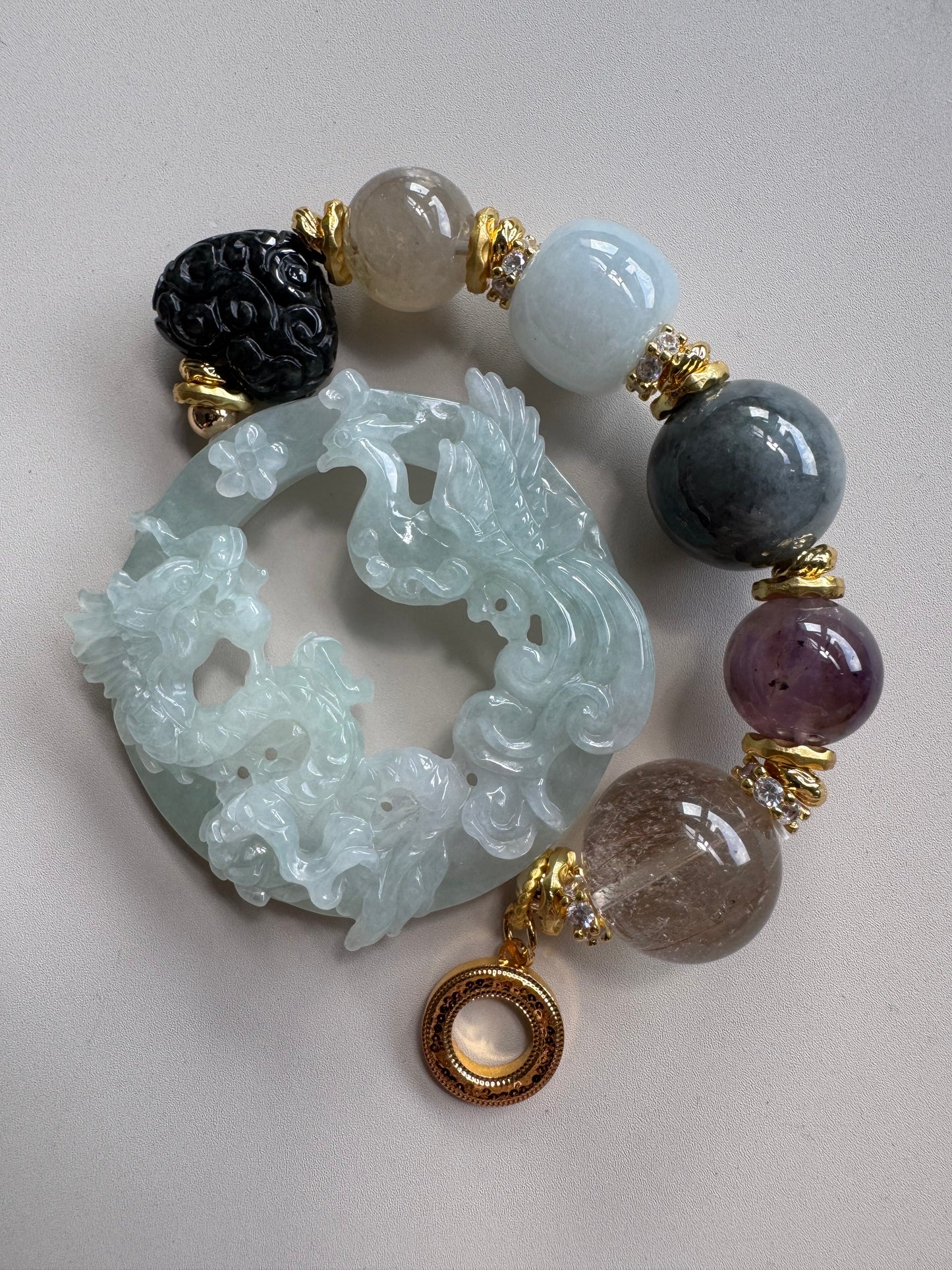 Jadeite Dragon and Phoenix
