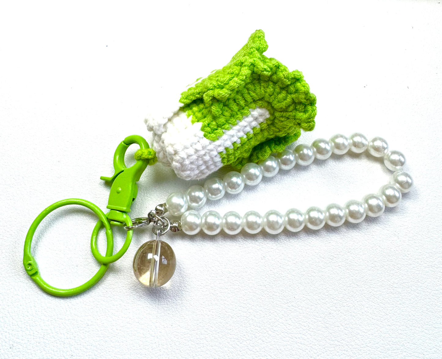 Crotchet Cabbage Crystal Charm