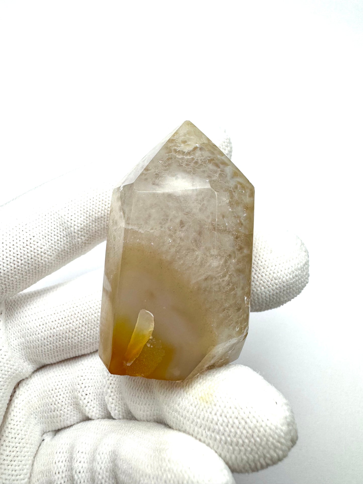 Yellow Crystalize Agate Point