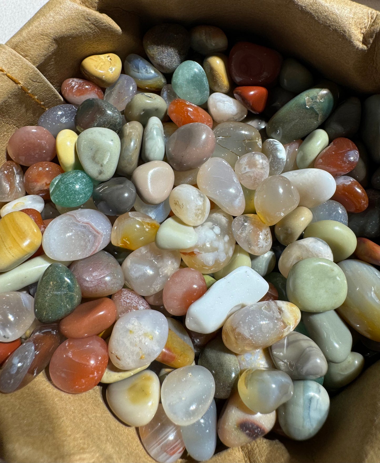 Rainbow Agate pebbles