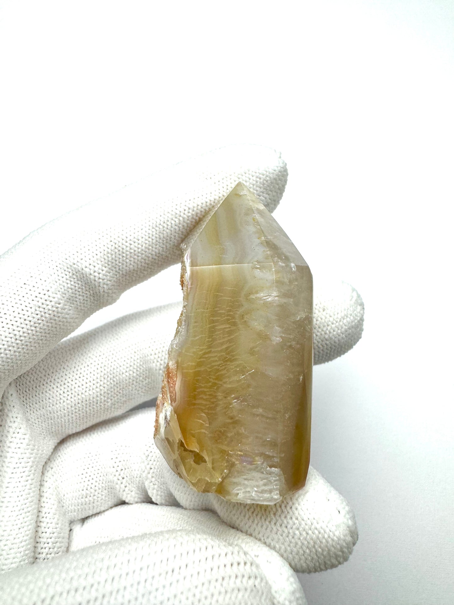 Yellow Crystalize Agate Point