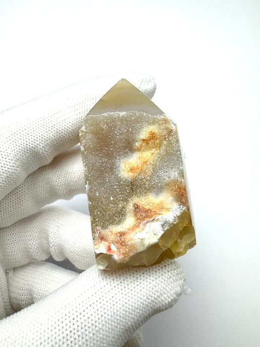 Yellow Crystalize Agate Point