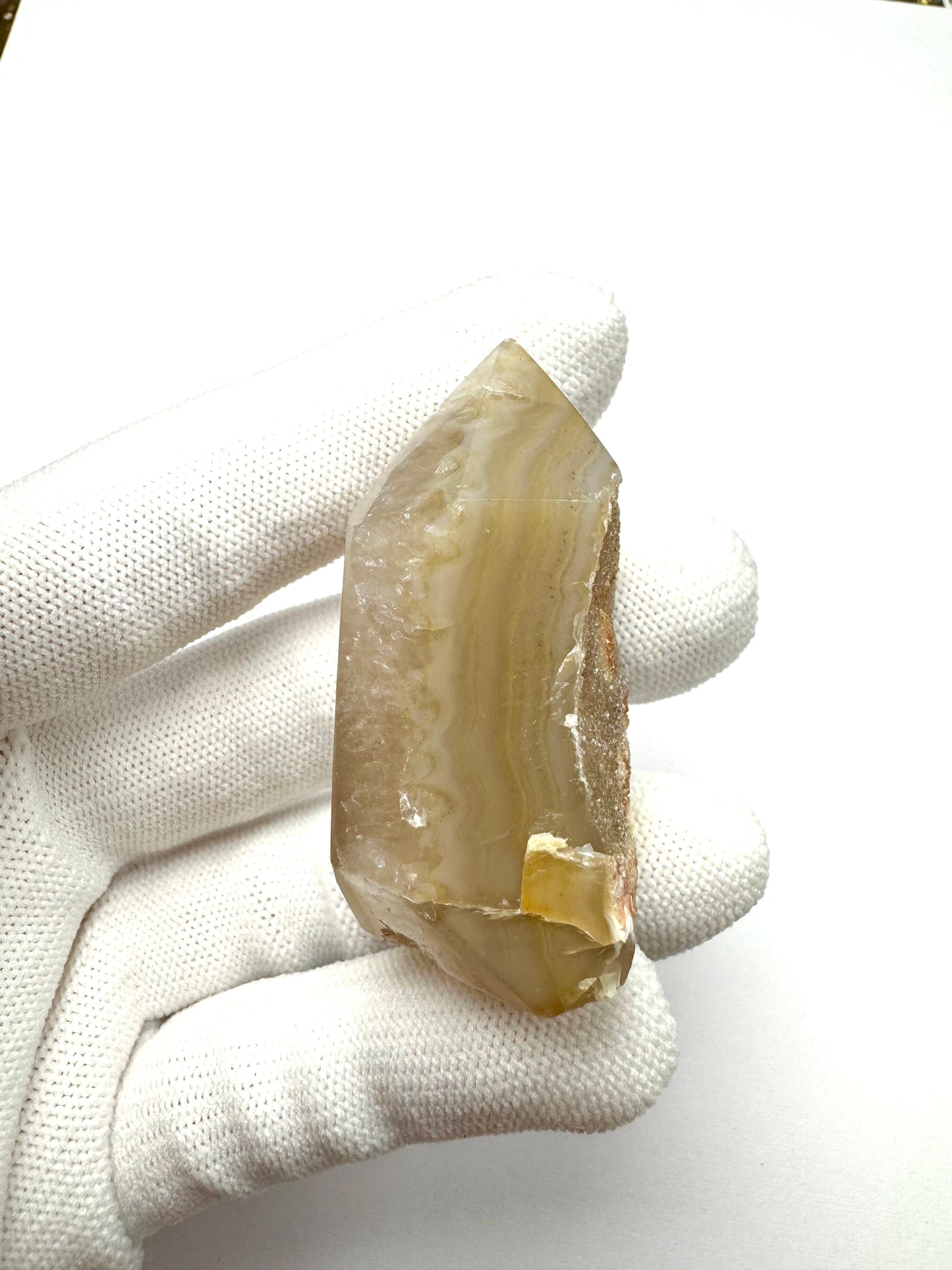 Yellow Crystalize Agate Point