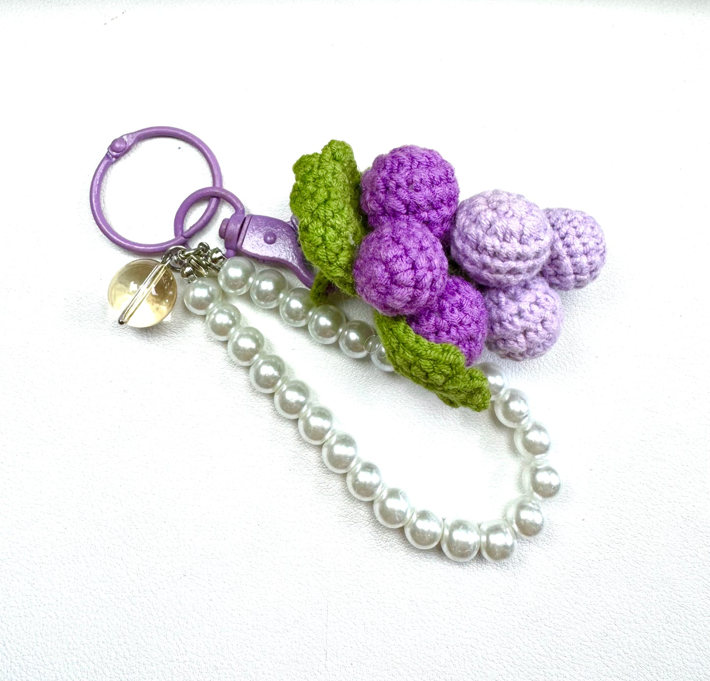 Crotchet Grapes Crystal Charm