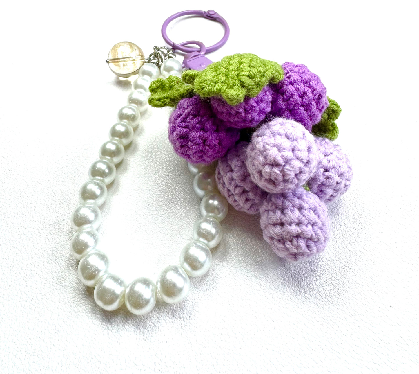 Crotchet Grapes Crystal Charm