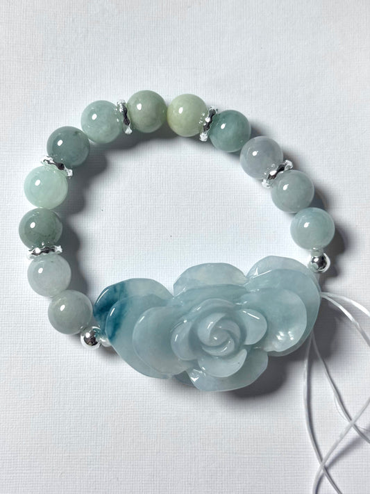 Blooming flower Jadeite Bracelet