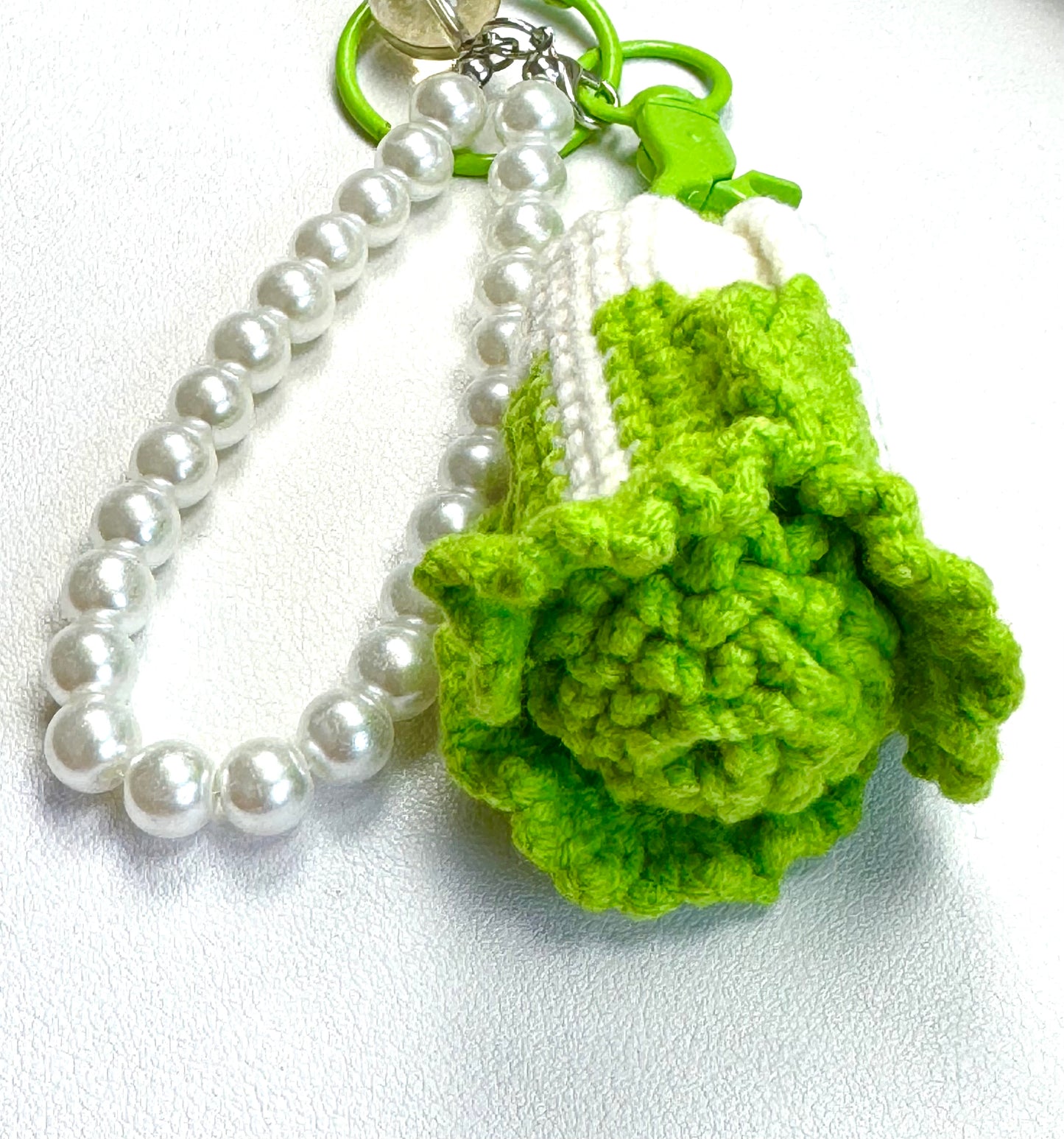 Crotchet Cabbage Crystal Charm