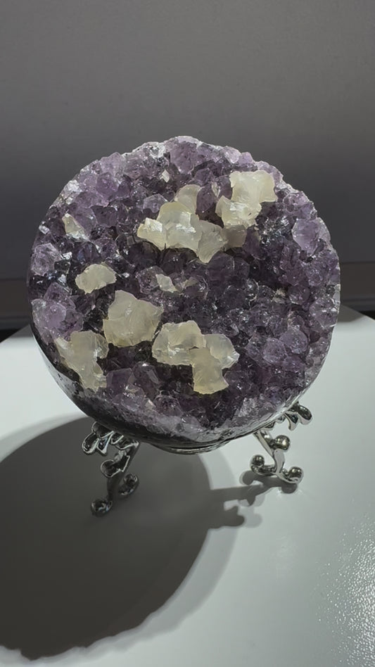 Brazil Amethyst Calcite Globe